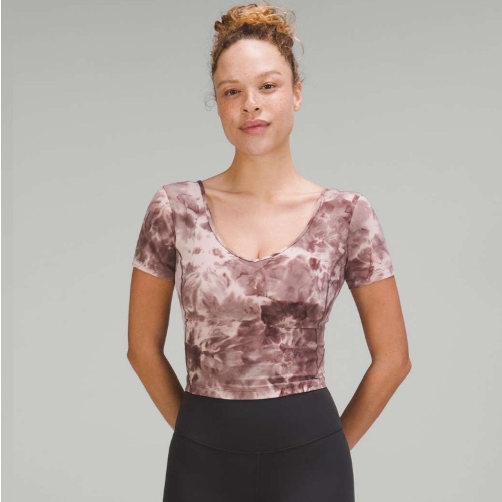 Lululemon Align T-Shirt Diamond Dye Mink Bery Lunar Rock Shadow Grey